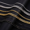 Wholesale Jewelry Stainless Steel Geometric Double Woven Double Buckle Four Sided Grinding Cuban Chain Electroplating Unisex