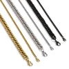 Wholesale Jewelry Stainless Steel Geometric Double Woven Double Buckle Four Sided Grinding Cuban Chain Electroplating Unisex