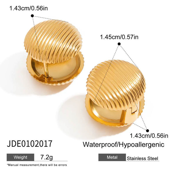 Wholesale Jewelry Stainless Steel Geometric Earrings For Women With Electroplating And Niche Design