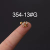 Wholesale Jewelry Stainless Steel Geometric Electroplated Ear Bone Nail Zircon Puncture Earrings Screw Ball Earrings
