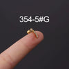 Wholesale Jewelry Stainless Steel Geometric Electroplated Ear Bone Nail Zircon Puncture Earrings Screw Ball Earrings