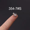 Wholesale Jewelry Stainless Steel Geometric Electroplated Ear Bone Nail Zircon Puncture Earrings Screw Ball Earrings