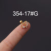 Wholesale Jewelry Stainless Steel Geometric Electroplated Ear Bone Nail Zircon Puncture Earrings Screw Ball Earrings