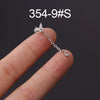 Wholesale Jewelry Stainless Steel Geometric Electroplated Ear Bone Nail Zircon Puncture Earrings Screw Ball Earrings