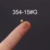 Wholesale Jewelry Stainless Steel Geometric Electroplated Ear Bone Nail Zircon Puncture Earrings Screw Ball Earrings
