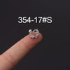 Wholesale Jewelry Stainless Steel Geometric Electroplated Ear Bone Nail Zircon Puncture Earrings Screw Ball Earrings