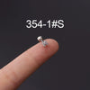 Wholesale Jewelry Stainless Steel Geometric Electroplated Ear Bone Nail Zircon Puncture Earrings Screw Ball Earrings