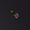 Wholesale Jewelry Stainless Steel Geometric Electroplated Ear Bone Nail Zircon Puncture Earrings Screw Ball Earrings