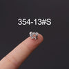 Wholesale Jewelry Stainless Steel Geometric Electroplated Ear Bone Nail Zircon Puncture Earrings Screw Ball Earrings