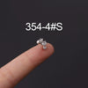 Wholesale Jewelry Stainless Steel Geometric Electroplated Ear Bone Nail Zircon Puncture Earrings Screw Ball Earrings