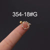Wholesale Jewelry Stainless Steel Geometric Electroplated Ear Bone Nail Zircon Puncture Earrings Screw Ball Earrings
