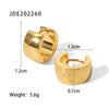 Wholesale Jewelry Stainless Steel Geometric Electroplated Ear Buckle Earrings For Women