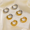 Wholesale Jewelry Stainless Steel Geometric Electroplated Earrings And Ring For Women