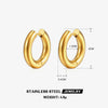 Wholesale Jewelry Stainless Steel Geometric Electroplated Earrings And Ring For Women