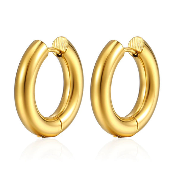 Wholesale Jewelry Stainless Steel Geometric Electroplated Earrings And Ring For Women