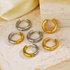 Wholesale Jewelry Stainless Steel Geometric Electroplated Earrings And Ring For Women