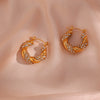 Wholesale Jewelry Stainless Steel Geometric Electroplated Twist Earrings