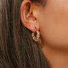 Wholesale Jewelry Stainless Steel Geometric Electroplated Twist Earrings