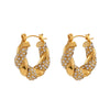 Wholesale Jewelry Stainless Steel Geometric Electroplated Twist Earrings