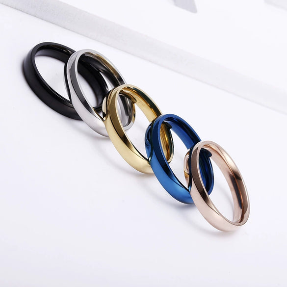 Wholesale Jewelry Stainless Steel Geometric Electroplated Unisex Ball Rings