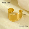 Wholesale Jewelry Stainless Steel Geometric Electroplated Wide Bracelet For Women