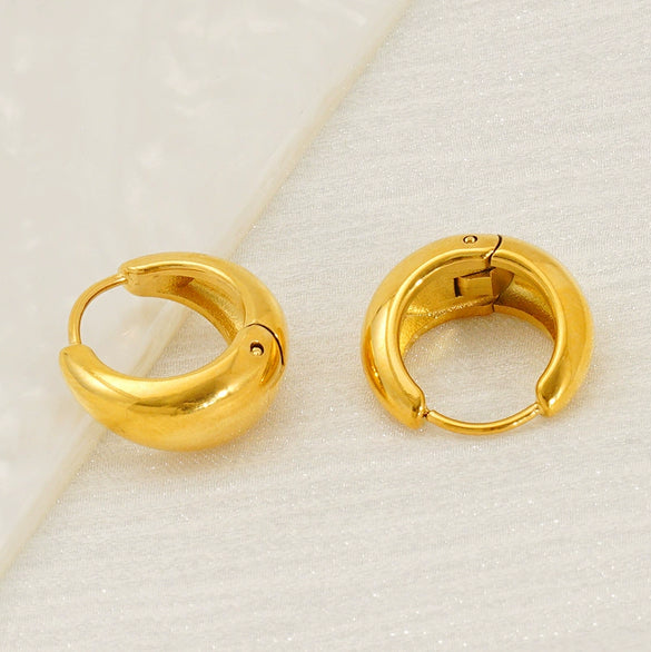 Wholesale Jewelry 316L Stainless Steel Geometric Electroplating Earring For Women