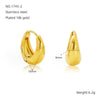 Wholesale Jewelry 316L Stainless Steel Geometric Electroplating Earring For Women