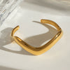 Wholesale Jewelry Stainless Steel Geometric Electroplating Fashion Wave Irregular Bracelet For Women