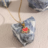 Wholesale Jewelry Stainless Steel Geometric Electroplating Pendant Necklace And Earrings Combination For Women