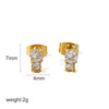 Wholesale Jewelry Stainless Steel Geometric Electroplating Square Earrings Set For Women