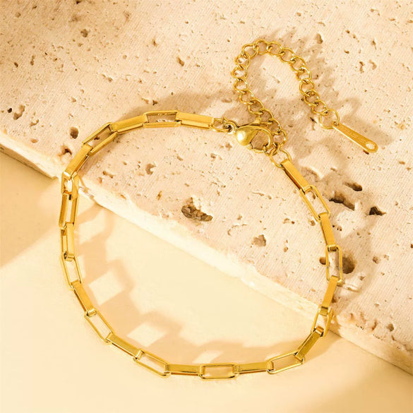 Wholesale Jewelry Stainless Steel Geometric Fashion Electroplated Snake Bone Bracelet For Women