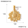 Wholesale Jewelry 316L Stainless Steel Geometric Fashion Pendant Accessories Furnace Vacuum Plating 18K Real Gold