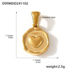 Wholesale Jewelry 316L Stainless Steel Geometric Fashion Pendant Accessories Furnace Vacuum Plating 18K Real Gold