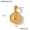 Wholesale Jewelry 316L Stainless Steel Geometric Fashion Pendant Accessories Furnace Vacuum Plating 18K Real Gold