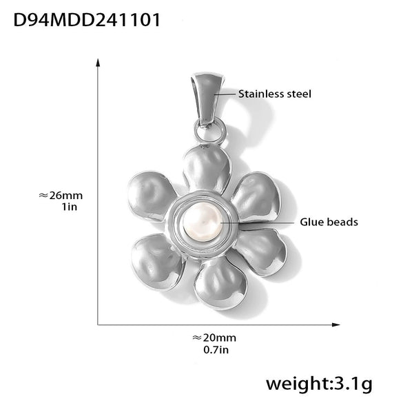 Wholesale Jewelry 316L Stainless Steel Geometric Fashion Pendant Accessories Furnace Vacuum Plating 18K Real Gold