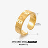 Wholesale Jewelry Stainless Steel Geometric Fivepointed Star Ring Electroplated For Women