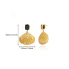 Wholesale Jewelry Stainless Steel Geometric Flower Pearl Ring And Earrings With Electroplating