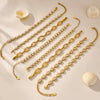 Wholesale Jewelry 316L Stainless Steel Geometric Fourleaf Flower Electroplating Women's Bracelet