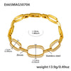 Wholesale Jewelry 316L Stainless Steel Geometric Fourleaf Flower Electroplating Women's Bracelet
