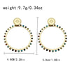 Wholesale Jewelry Stainless Steel Geometric Heart Bohemian Style Electroplated Earrings For Female
