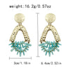 Wholesale Jewelry Stainless Steel Geometric Heart Bohemian Style Electroplated Earrings For Female
