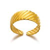Wholesale Jewelry Stainless Steel Geometric Heart Bow Open Female Ring Electroplated