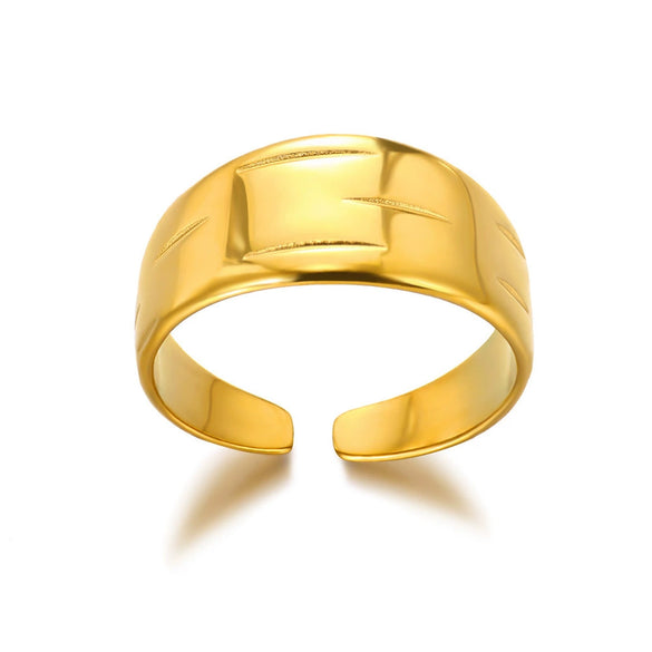 Wholesale Jewelry Stainless Steel Geometric Heart Bow Open Female Ring Electroplated