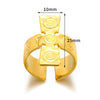 Wholesale Jewelry Stainless Steel Geometric Heart Bow Open Female Ring Electroplated