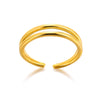 Wholesale Jewelry Stainless Steel Geometric Heart Bow Open Female Ring Electroplated