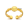 Wholesale Jewelry Stainless Steel Geometric Heart Bow Open Female Ring Electroplated