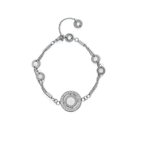 Wholesale Jewelry Stainless Steel Geometric Hollow Electroplated Women's Bracelet