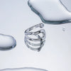 Wholesale Jewelry Stainless Steel Geometric Hollow Irregular Electroplated Nonfading Ring