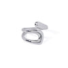 Wholesale Jewelry Stainless Steel Geometric Hollow Irregular Electroplated Nonfading Ring