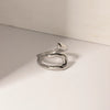 Wholesale Jewelry Stainless Steel Geometric Hollow Irregular Electroplated Nonfading Ring